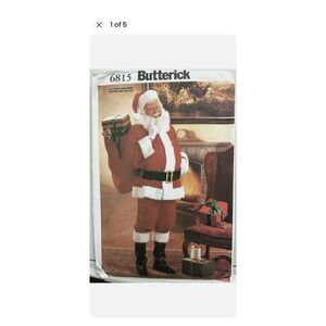 Butterick 6815 Santa Claus Costume Pattern Sizes SMLXL Uncut Factory Folded 2000